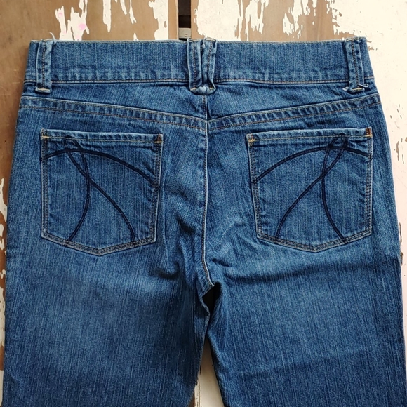 NY&C Platinum Cropped Jeans In Dark Indigo Wash - Picture 5 of 8